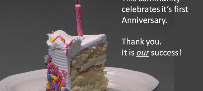 This Community Completes It’s Eventful First Year! This Community Completes It’s Eventful First Year!